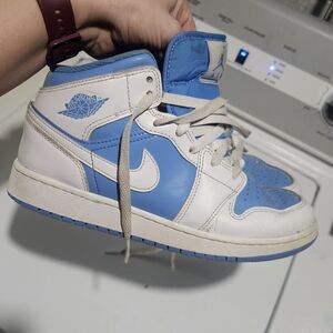 Nike Air Jordan Blue and White Sneakers